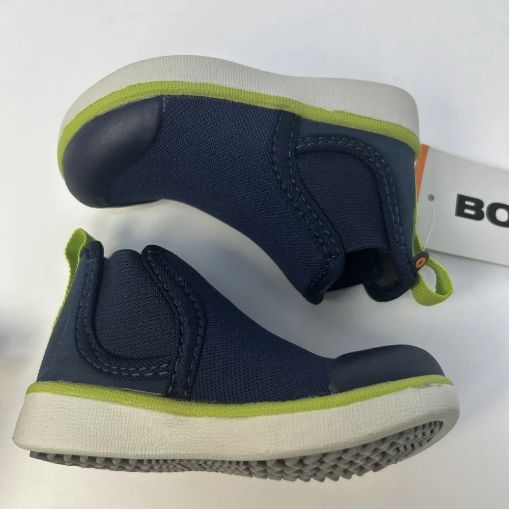 Bogs Kicker Chelsea Kids Boots Navy Blue Water Resistant Slip-On‎ Toddler Size 4
